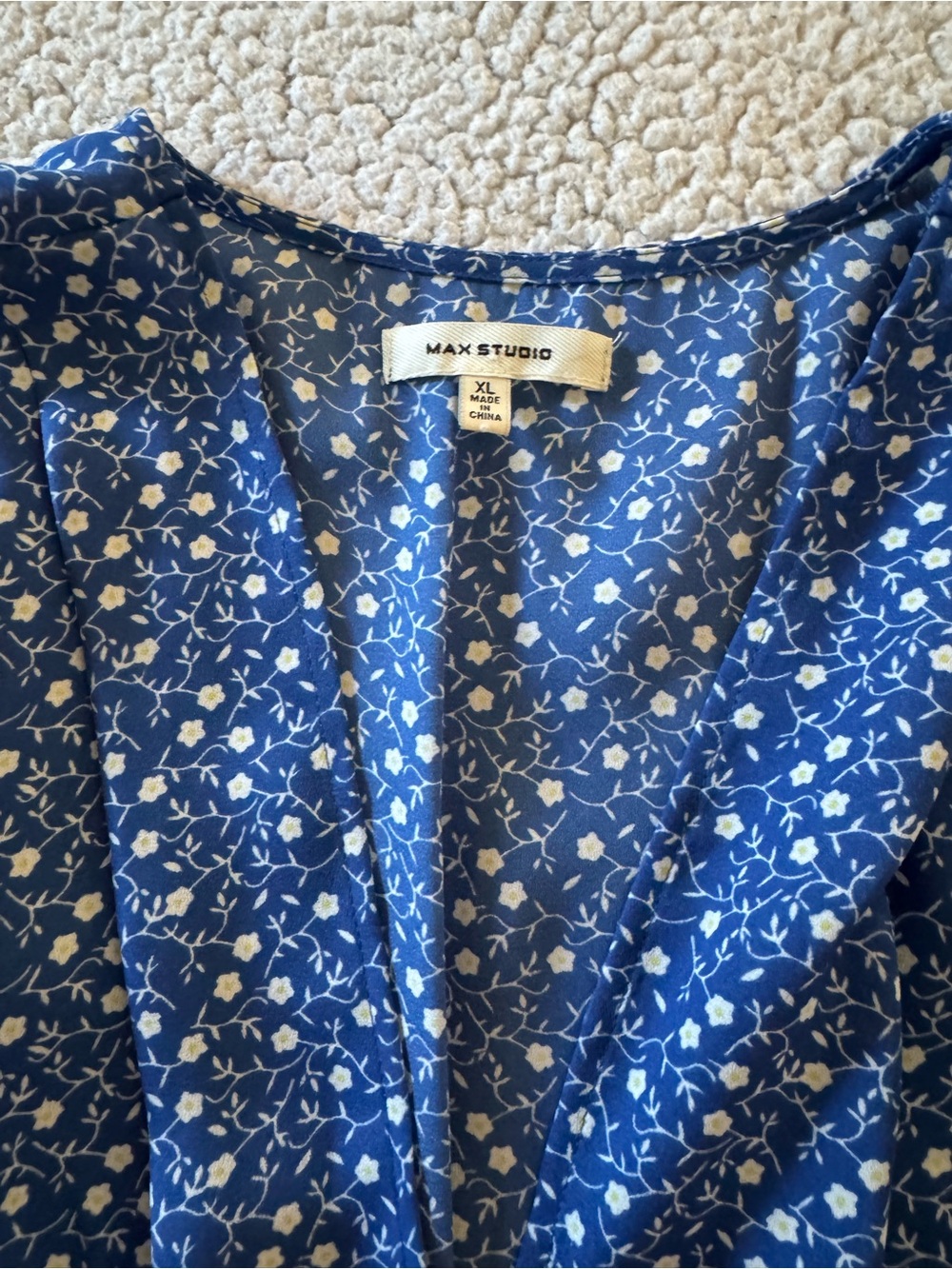 Max Studio Floral Belted Midi Dress Size XL - Picture 4 of 12